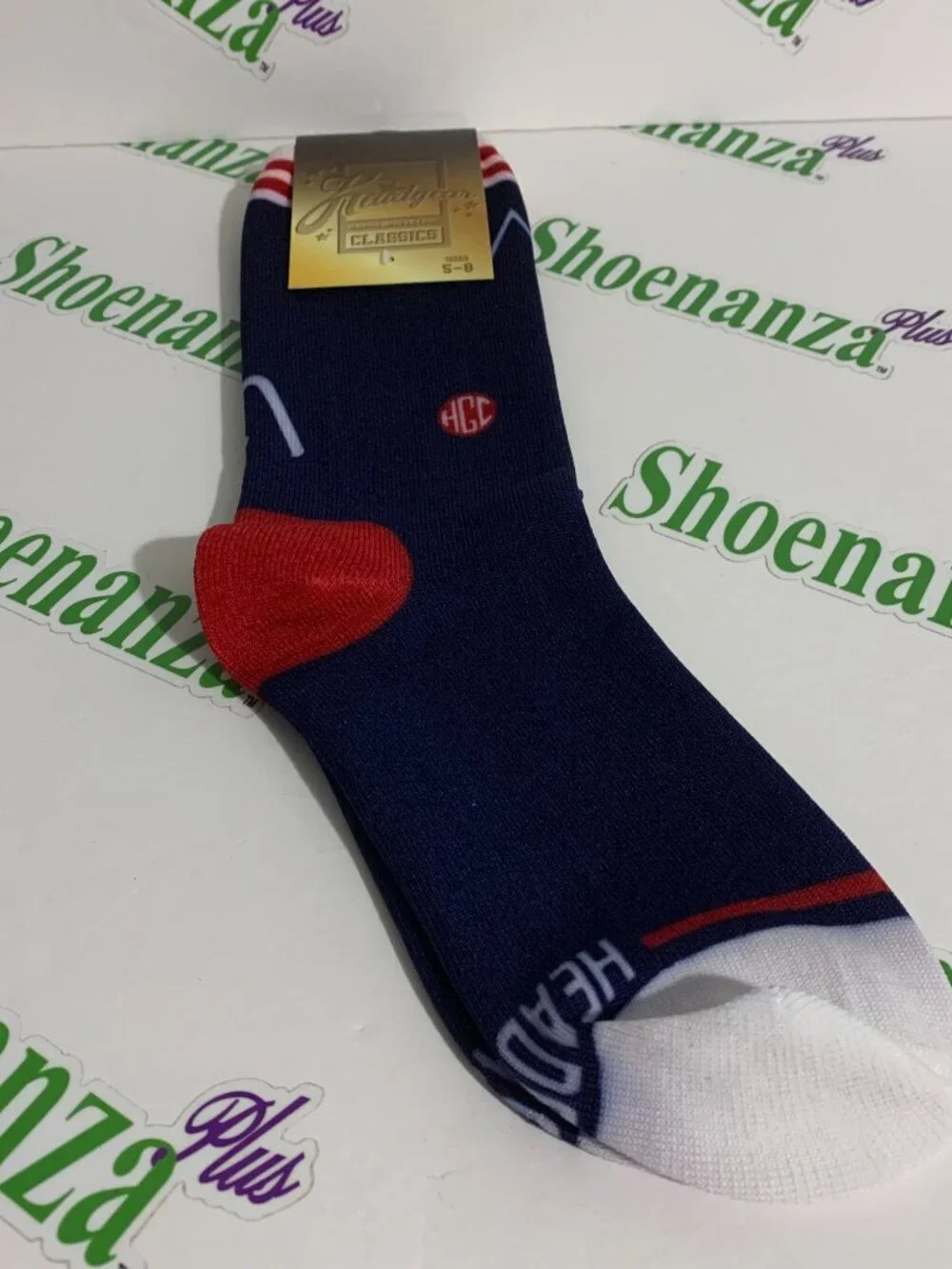 Headgear Classics Socks Aaliyah Crew Purple Red White Mens Size 5 - 8